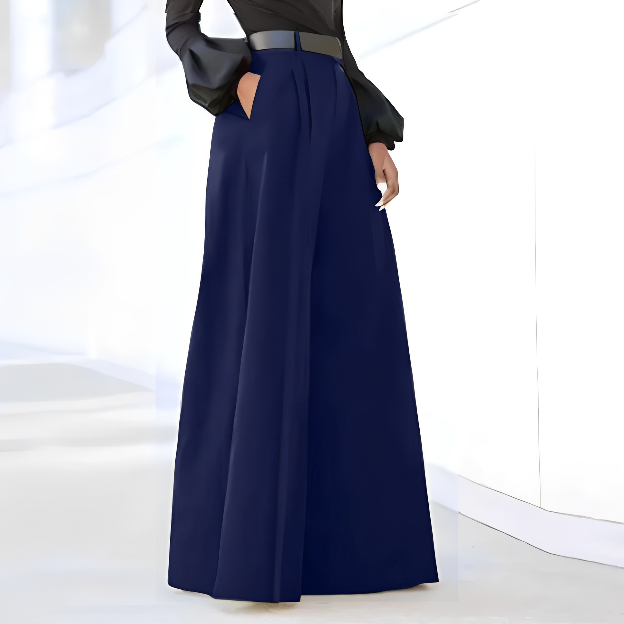 Ashley - Élégant, large pantalon patte d'eph pour femmes
