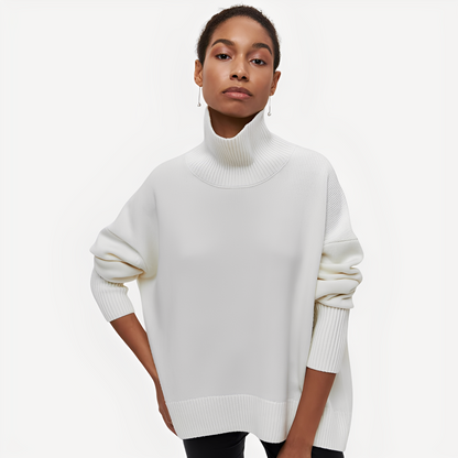 Margery - Grand pull à col montant pour femmes