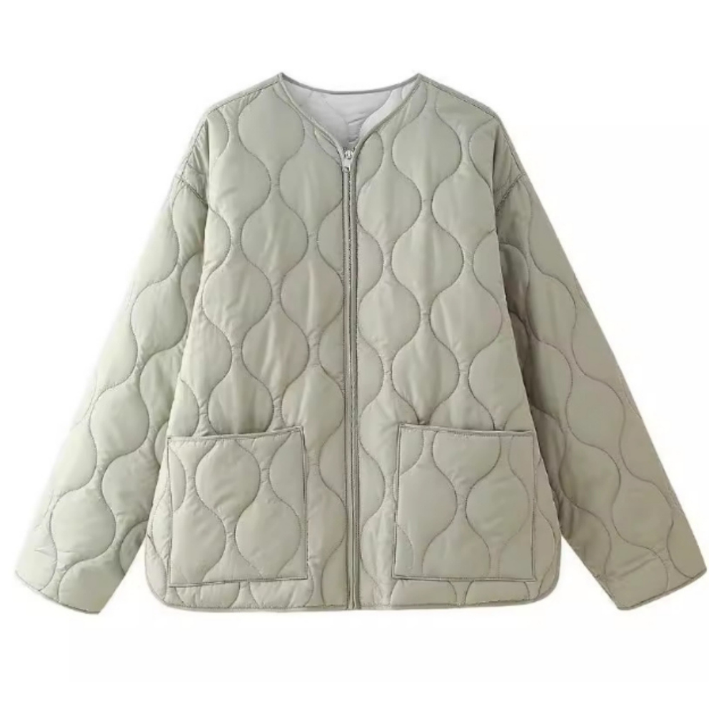 Thelma - Manteau relax avec matelassage en losanges pour femmes