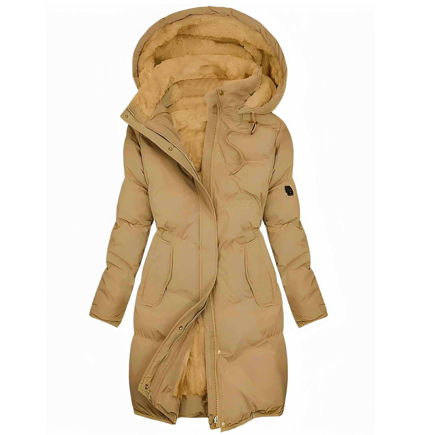 Stephanie - Manteau moderne en cachemire matelassé avec capuche pour femmes