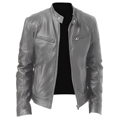 Jaron - Blouson en cuir synthétique relax pour hommes
