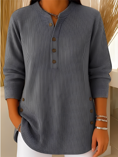 Jocelyn - Casual knitted sweater with buttons for women