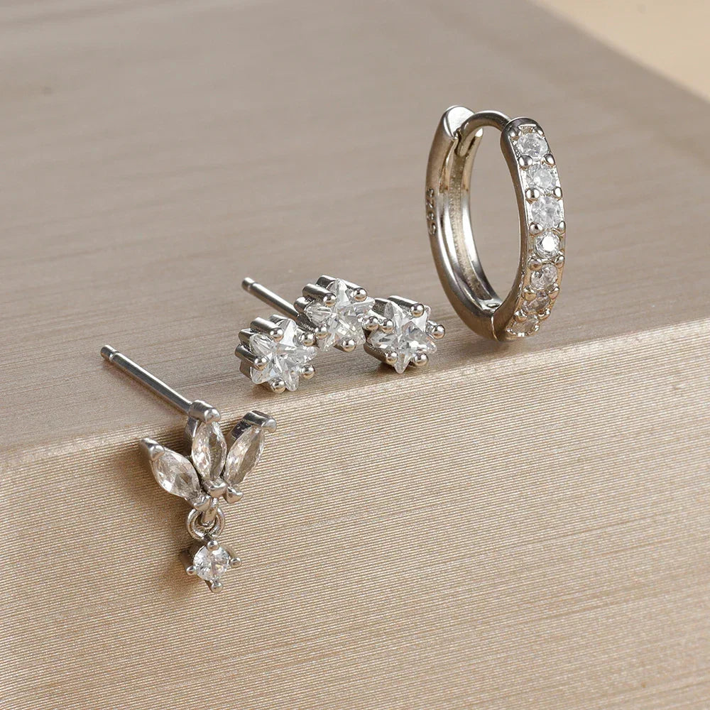 Nova – Ensemble de boucles d'oreilles en diamants