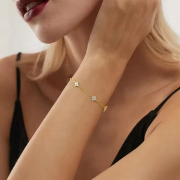 Soline – Bracelet chaîne aux détails lumineux