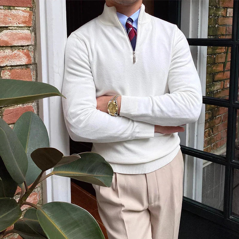 Hugo - Pull avec zip partiel