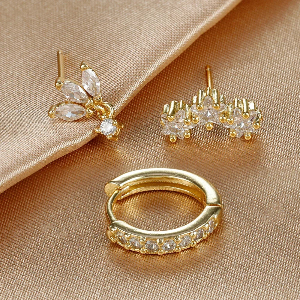 Nova – Ensemble de boucles d'oreilles en diamants