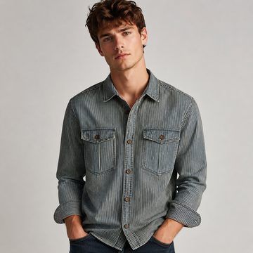 Justin - Chemise en jean classique pour hommes