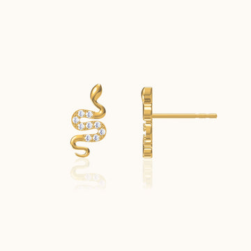 Urmi - Boucles d'oreilles Serpent CZ