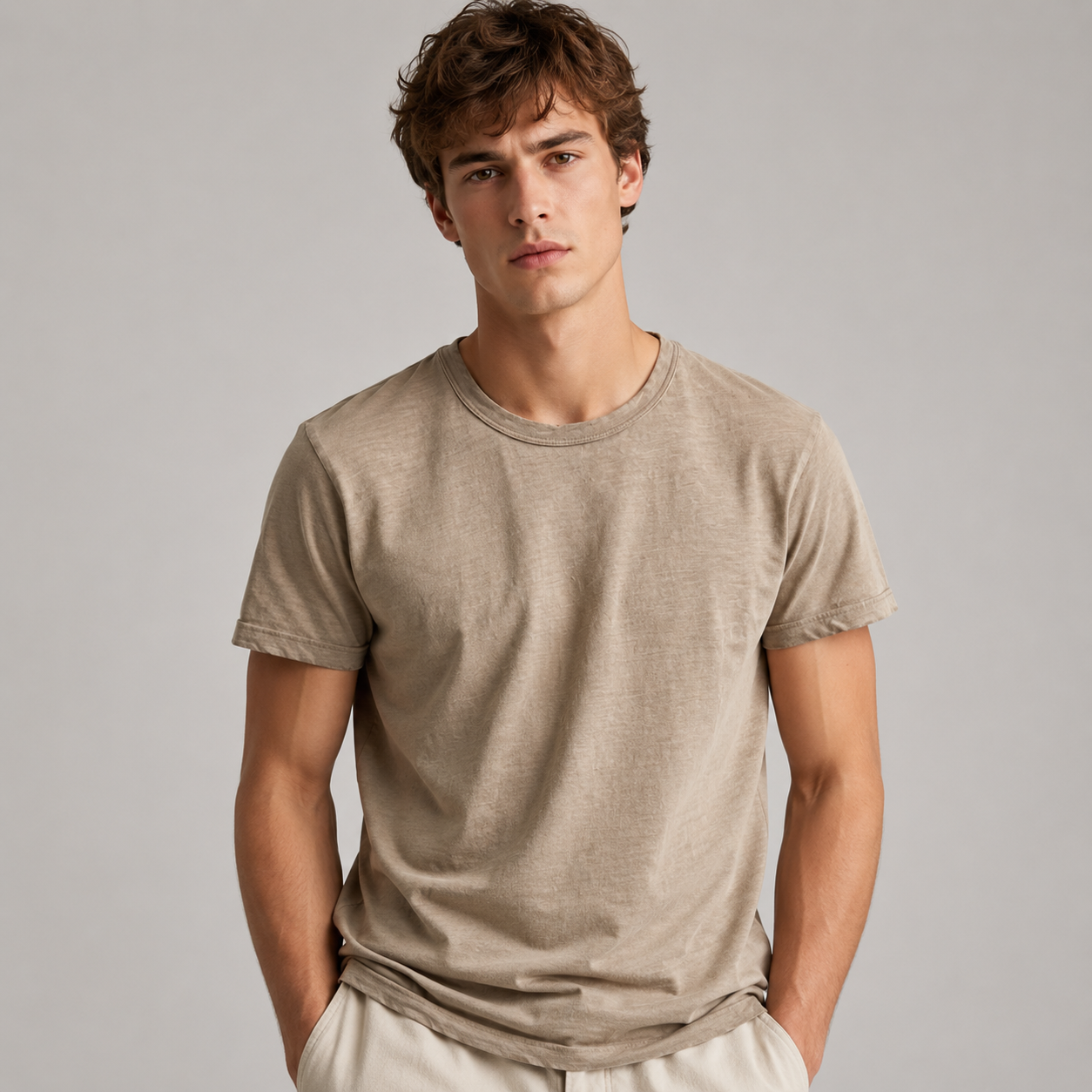 Samuel - T-shirt classique délavé pour hommes