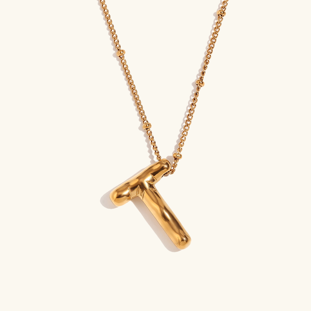 Collier initial en or Balloon
