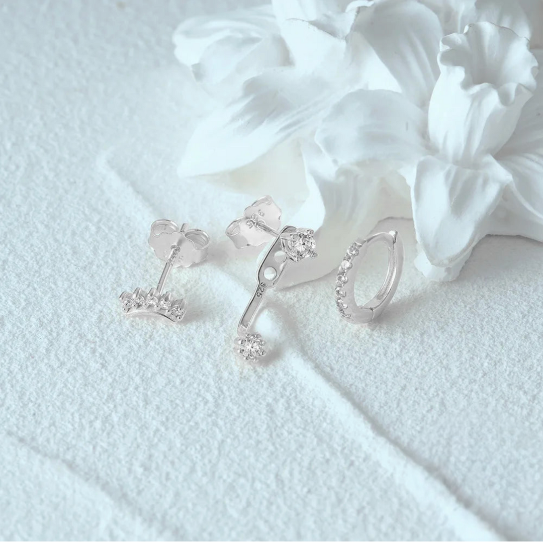 Elena – Ensemble de trois boucles d'oreilles