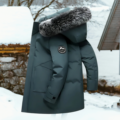 Aik - Veste d'hiver avec capuche et col en fausse fourrure