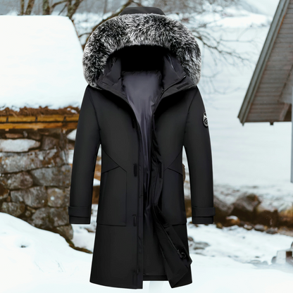 Aik - Veste d'hiver avec capuche et col en fausse fourrure