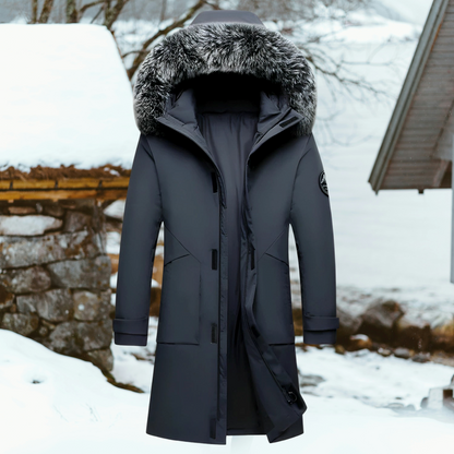 Aik - Veste d'hiver avec capuche et col en fausse fourrure