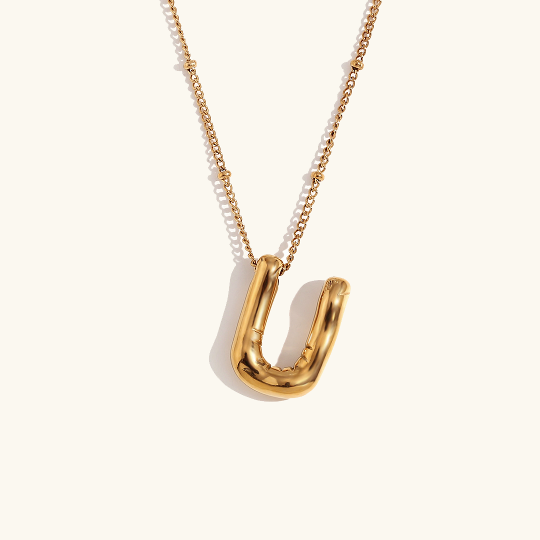 Collier initial en or Balloon
