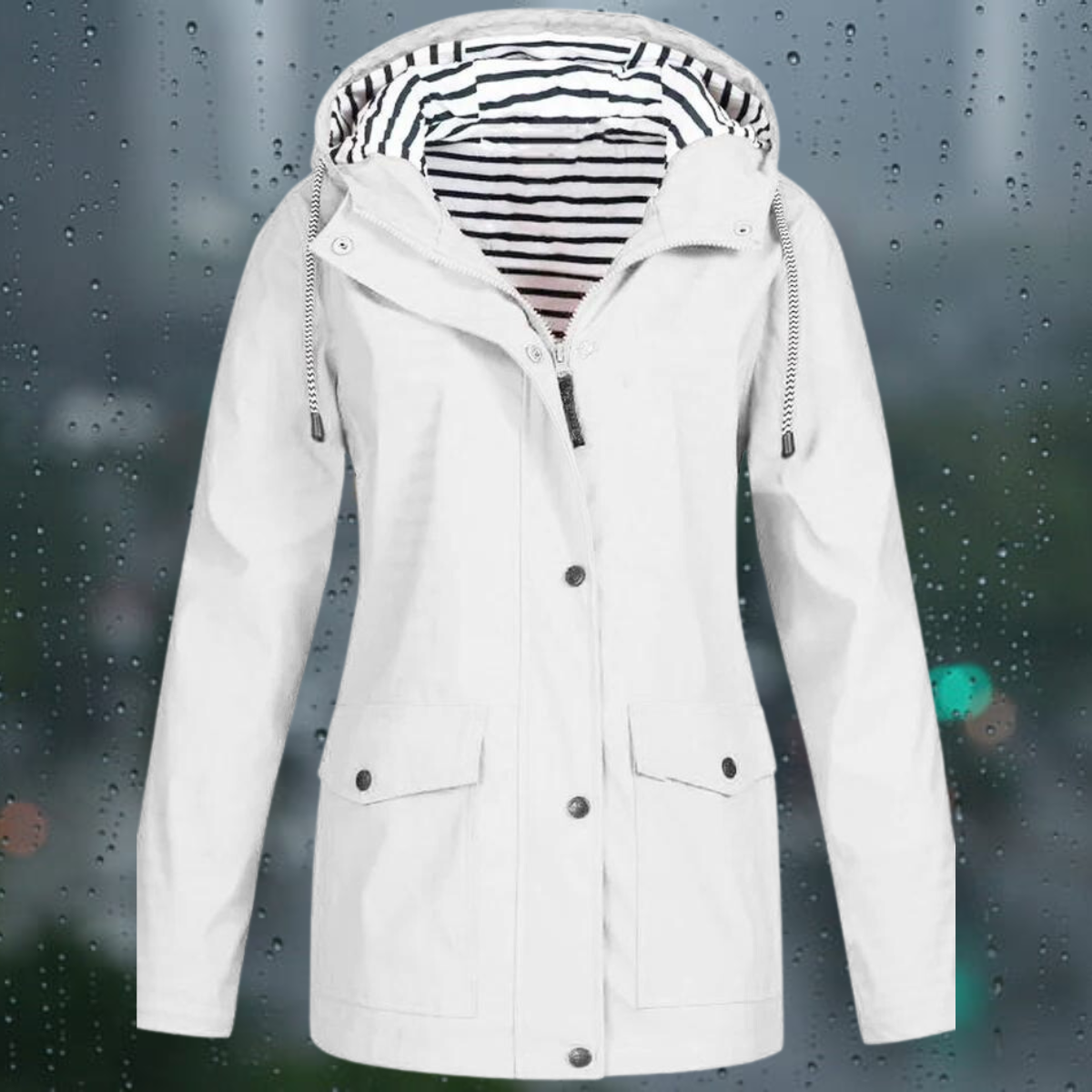 Lea - Manteau coupe-vent à capuche