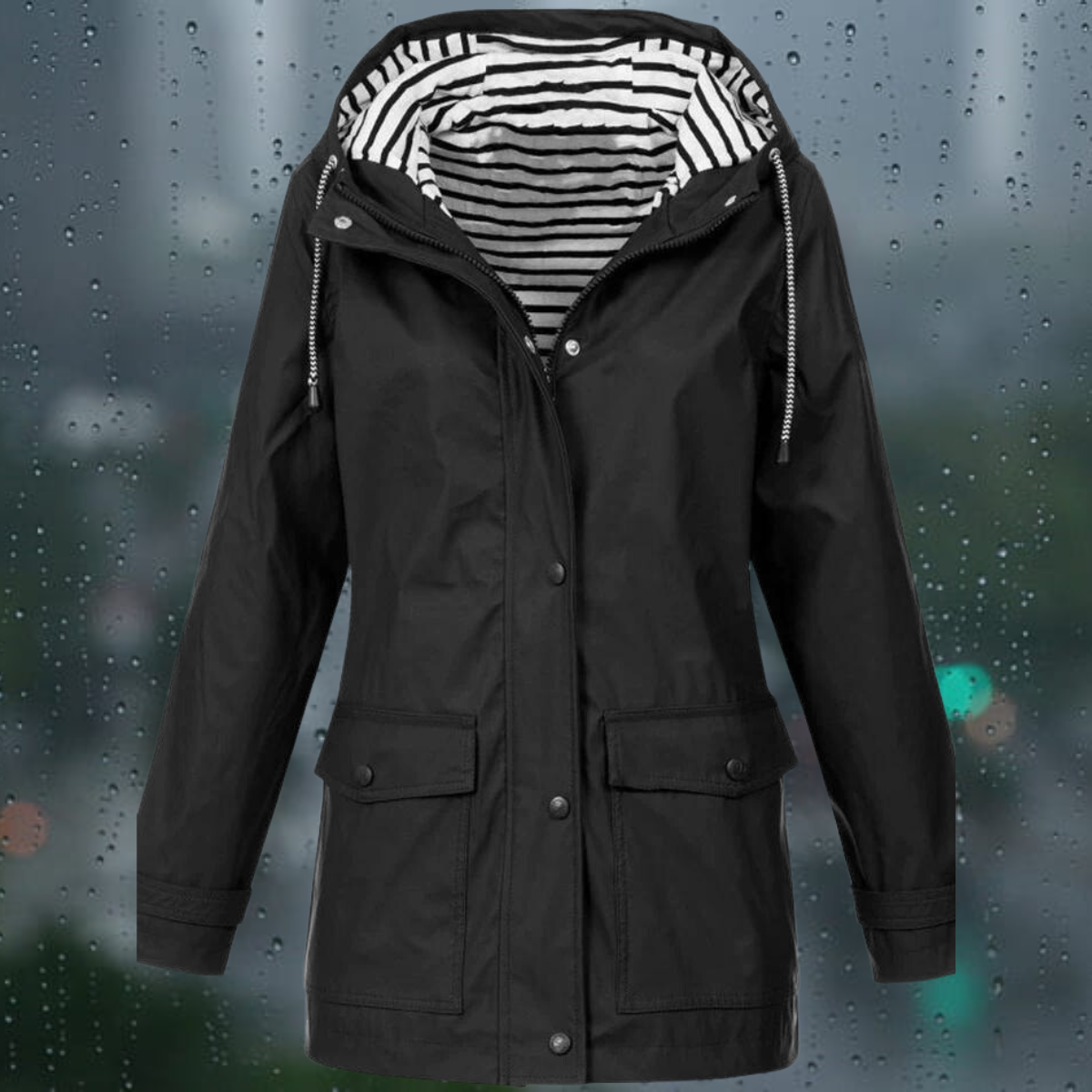 Lea - Manteau coupe-vent à capuche
