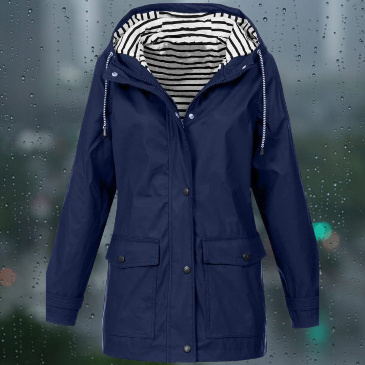 Lea - Manteau coupe-vent à capuche