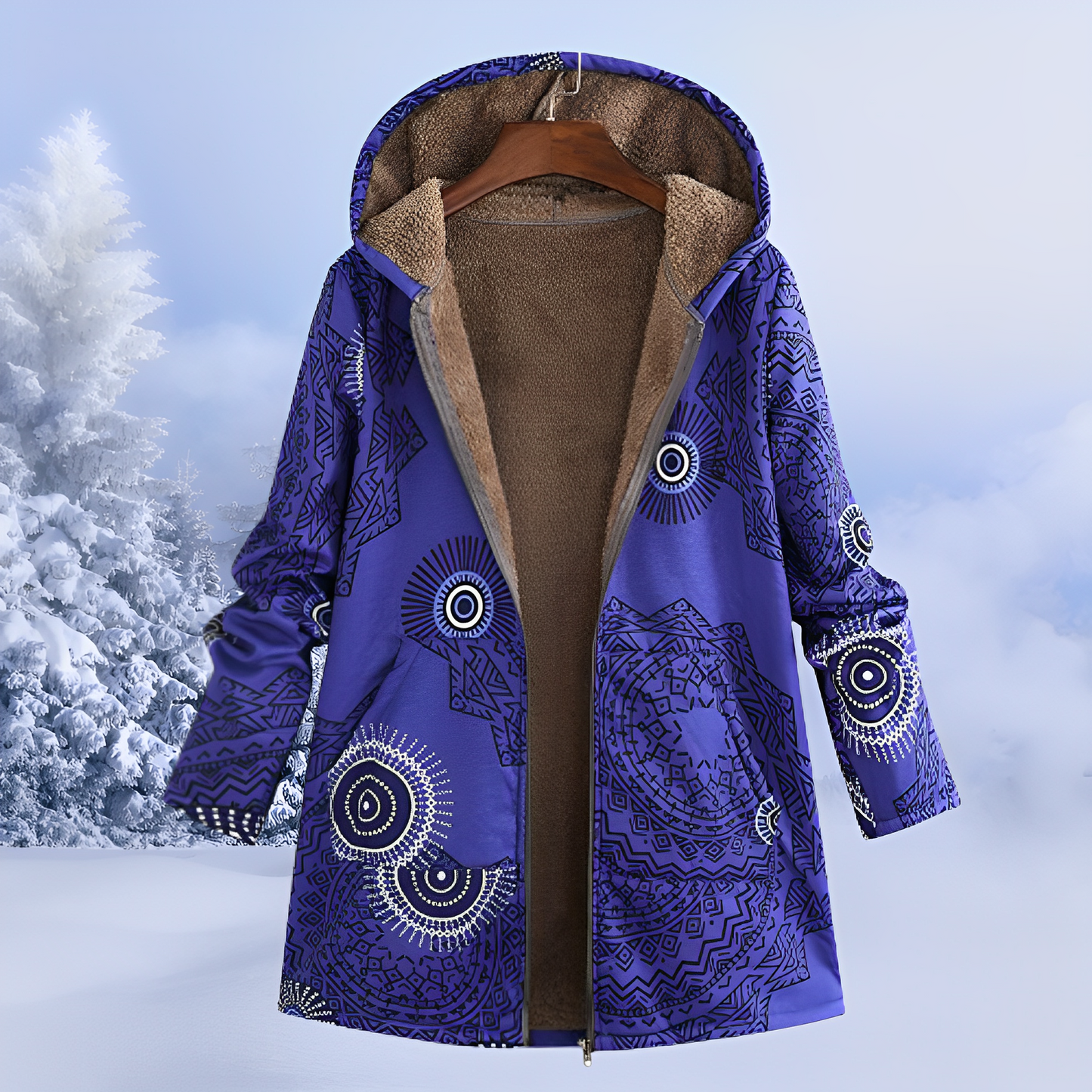 FluffCoat - Veste d'Hiver à Motifs