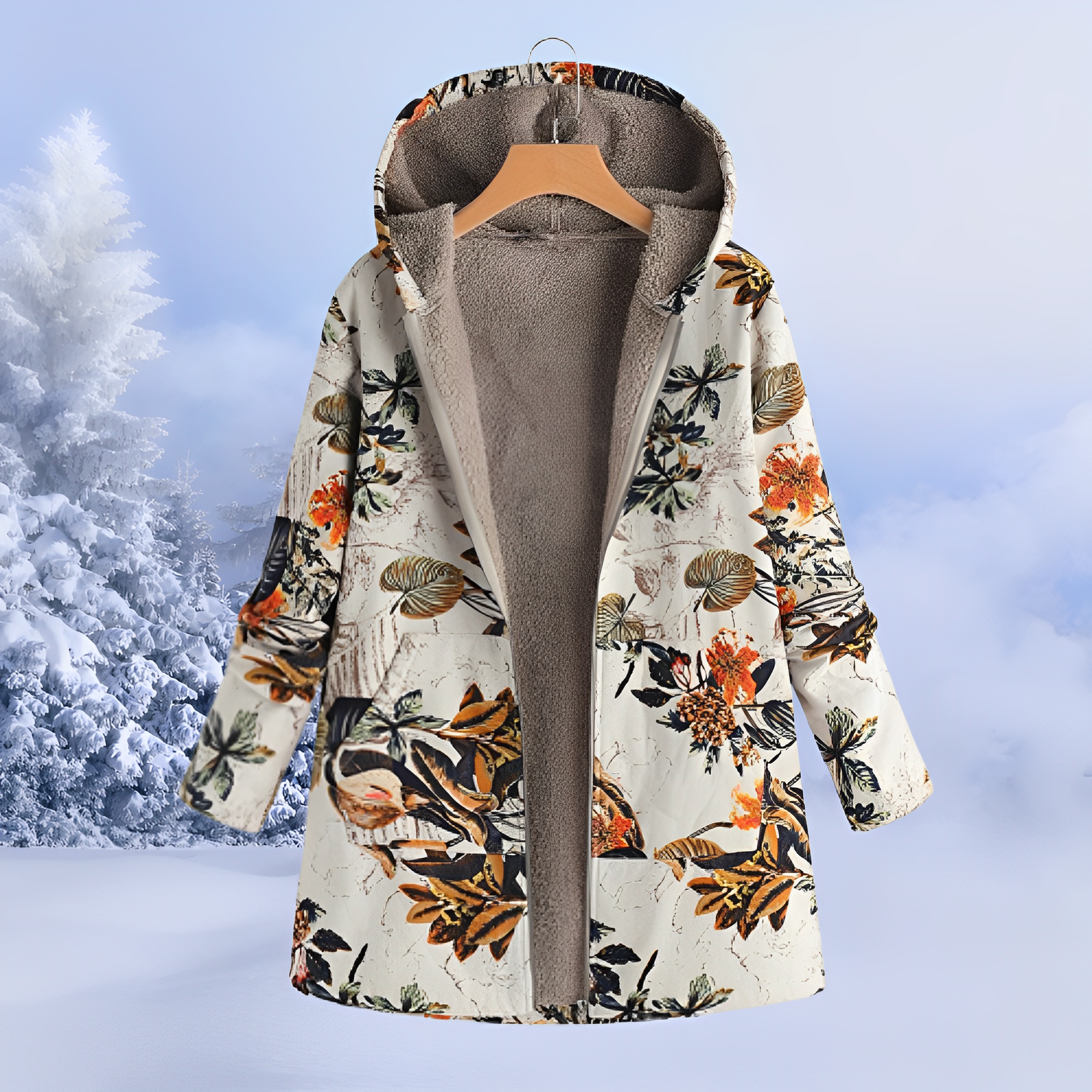 Jasmin - Veste stylée et chaude avec capuche
