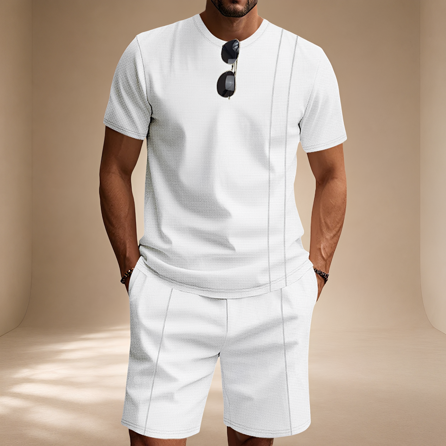 Douglas - Ensemble Chic 2 Pièces avec Texture Nid d'Abeille