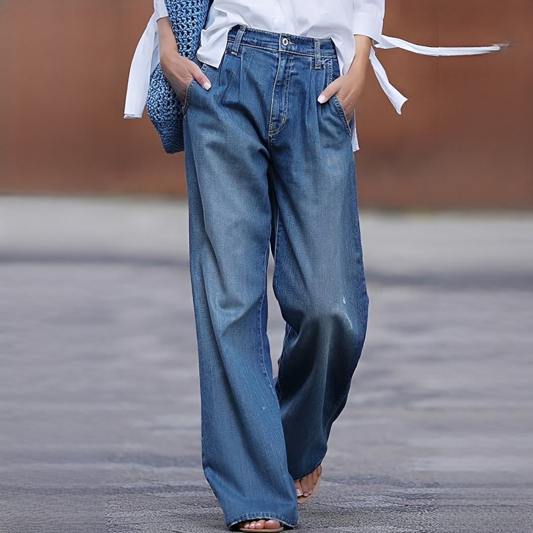 Elzza - Pantalon large et confortable pour femme