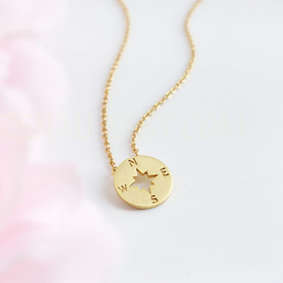 Runder Kompass - Collier de charme