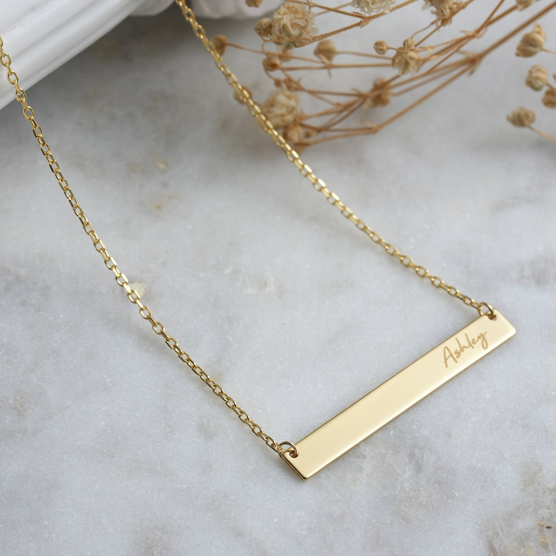 Collier en barre avec nom - Collier en barre personnalisé
