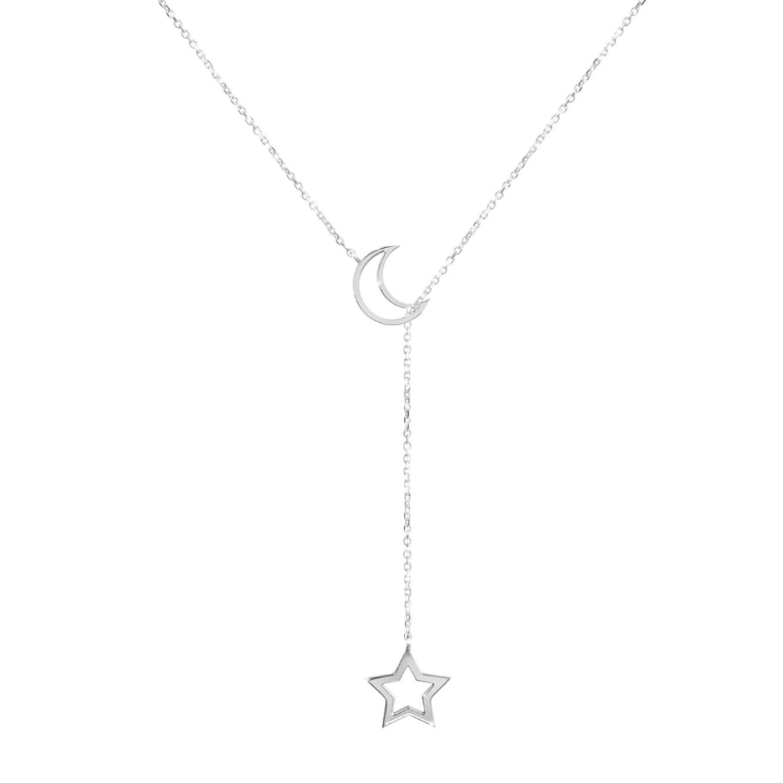 Lune et étoile - Collier style Lariat
