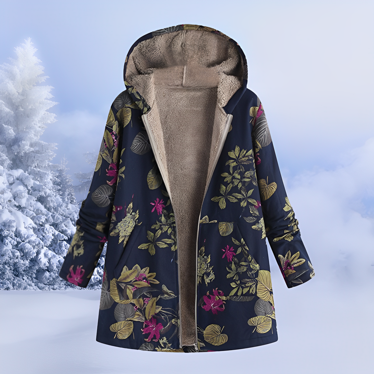 FluffCoat - Veste d'Hiver à Motifs