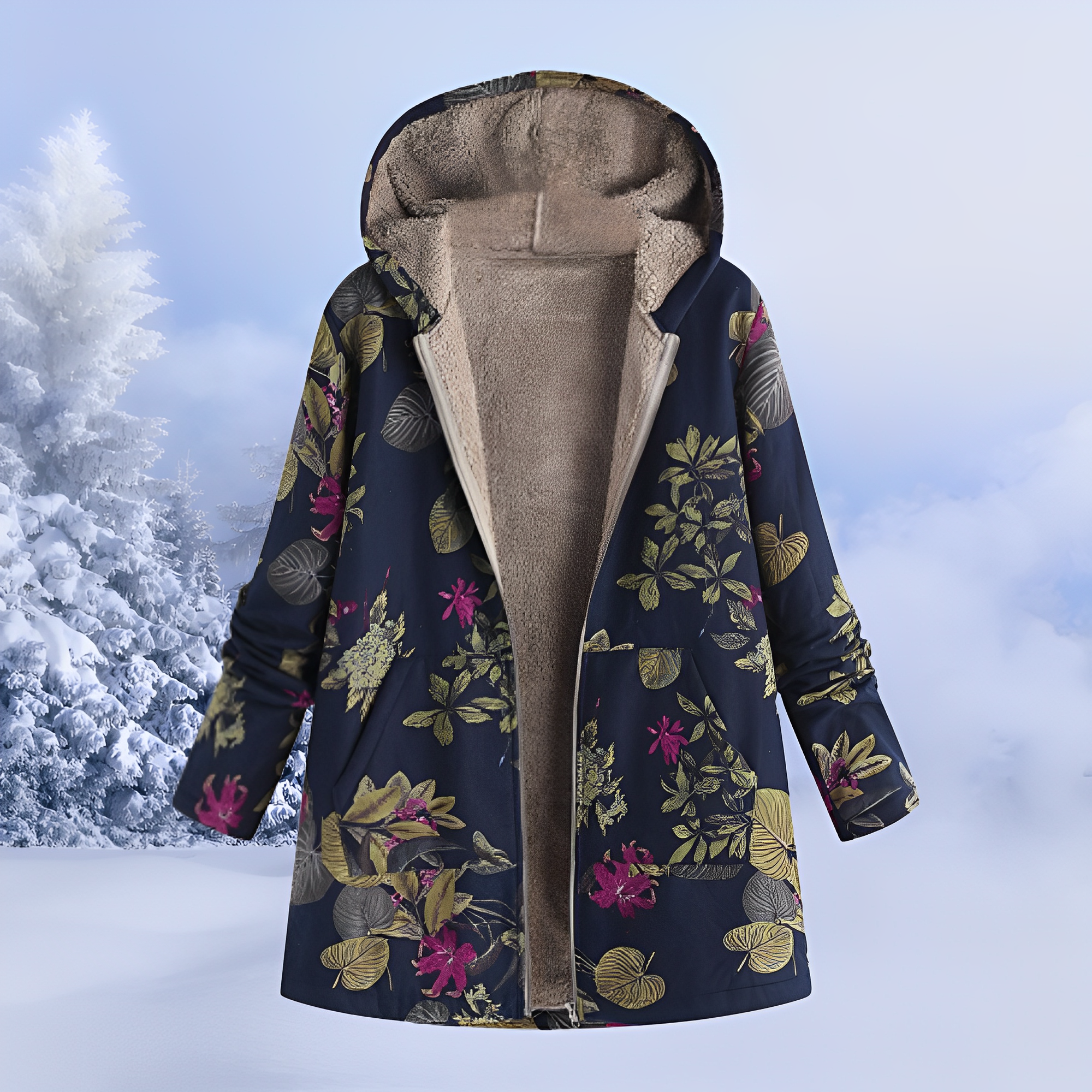 Jasmin - Veste stylée et chaude avec capuche