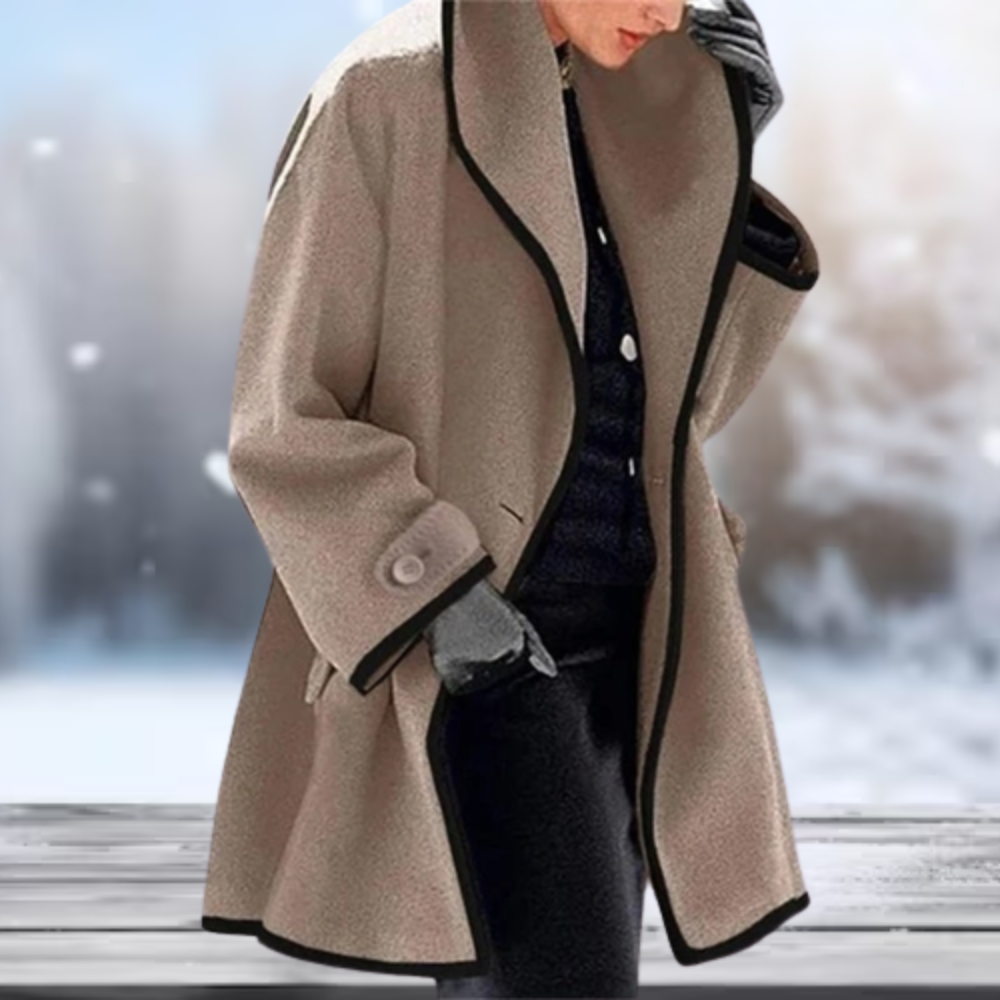 Serenova - Long manteau en laine au style rétro