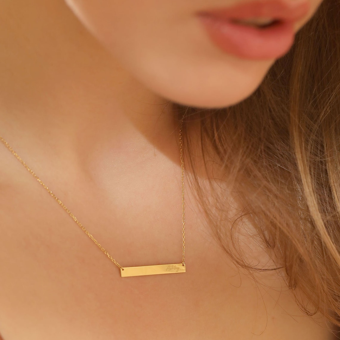 Collier en barre avec nom - Collier en barre personnalisé
