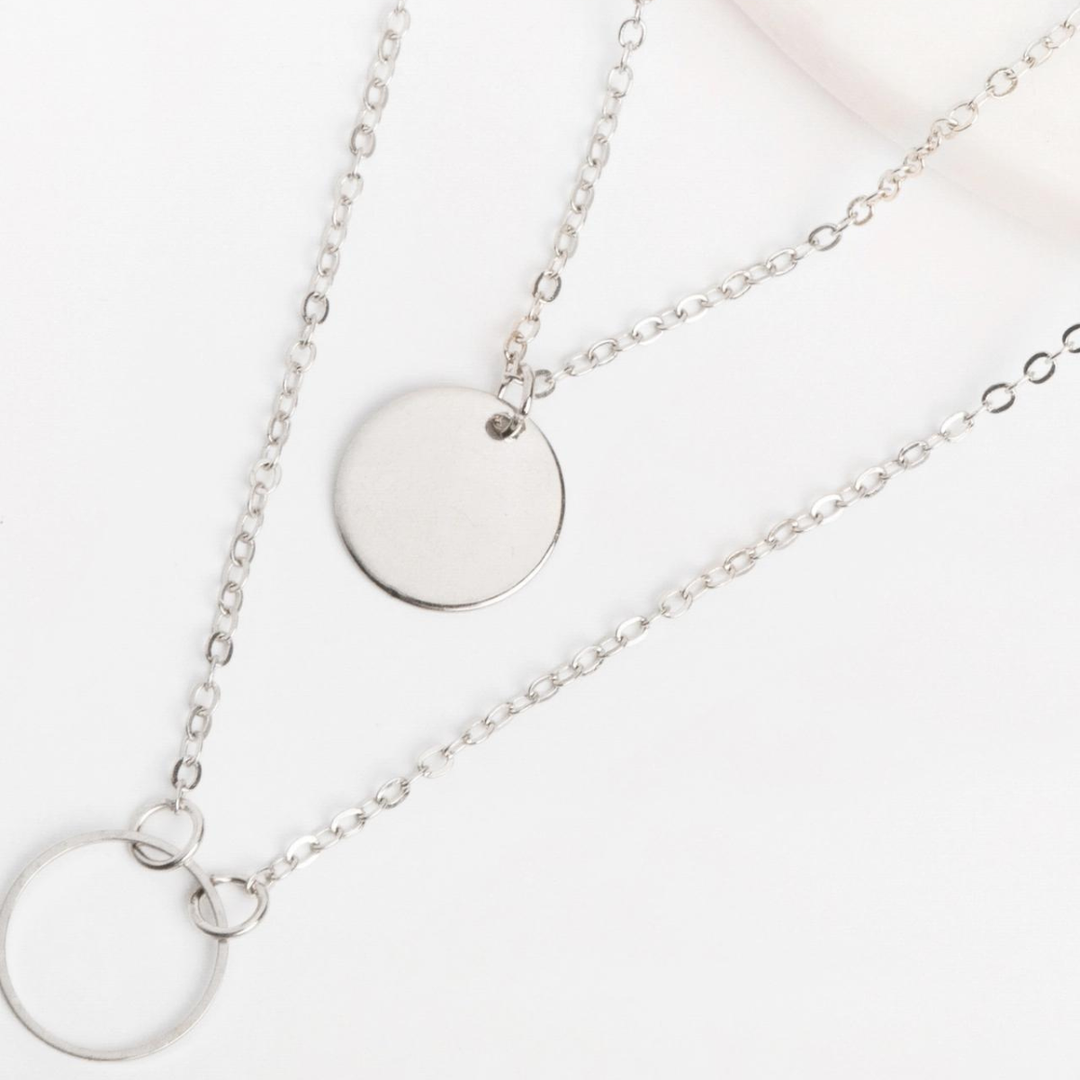 Pendentif Rond - Collier Multicouche