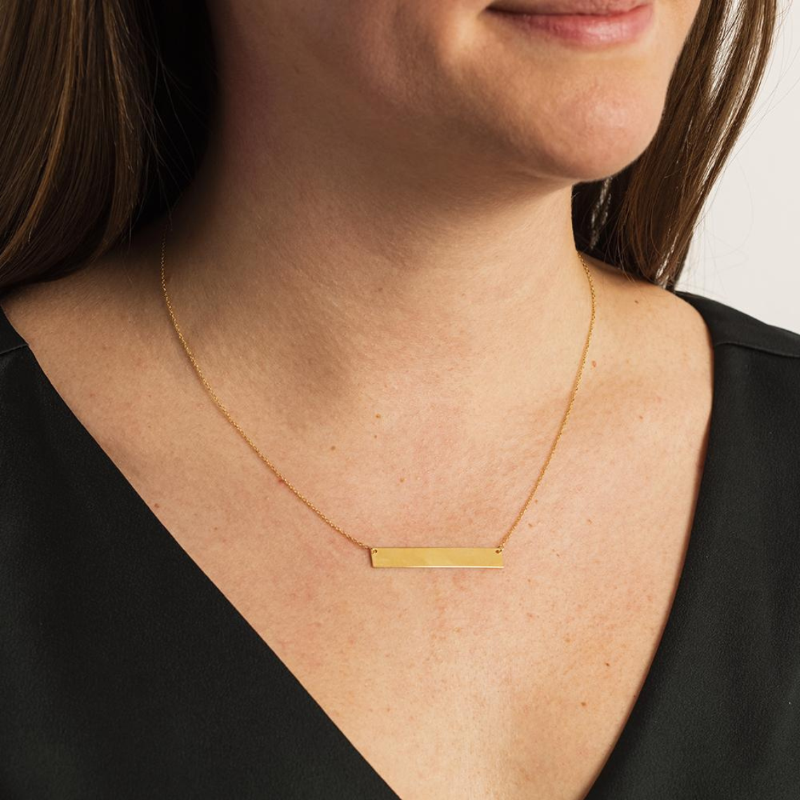 Collier en barre avec nom - Collier en barre personnalisé