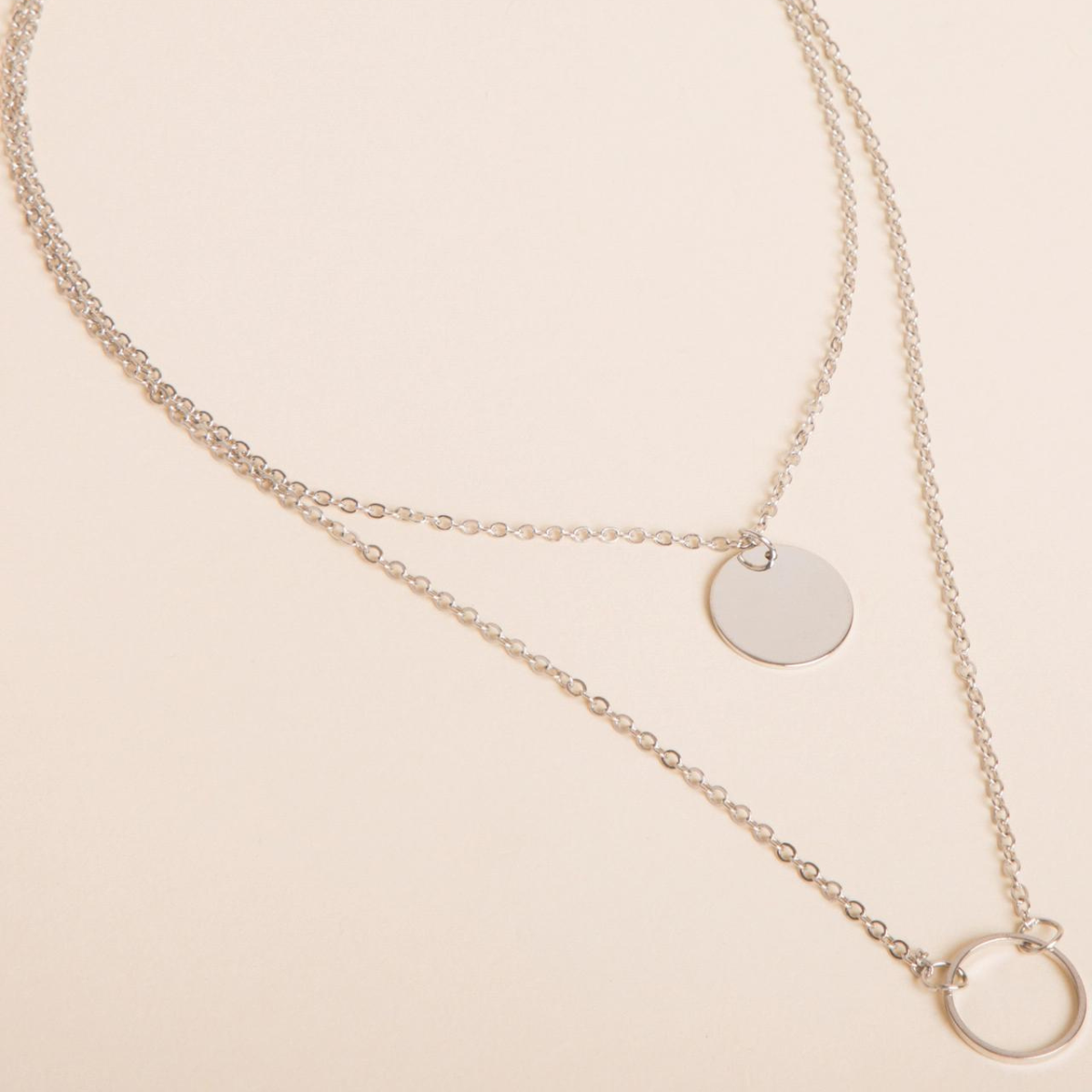 Pendentif Rond - Collier Multicouche