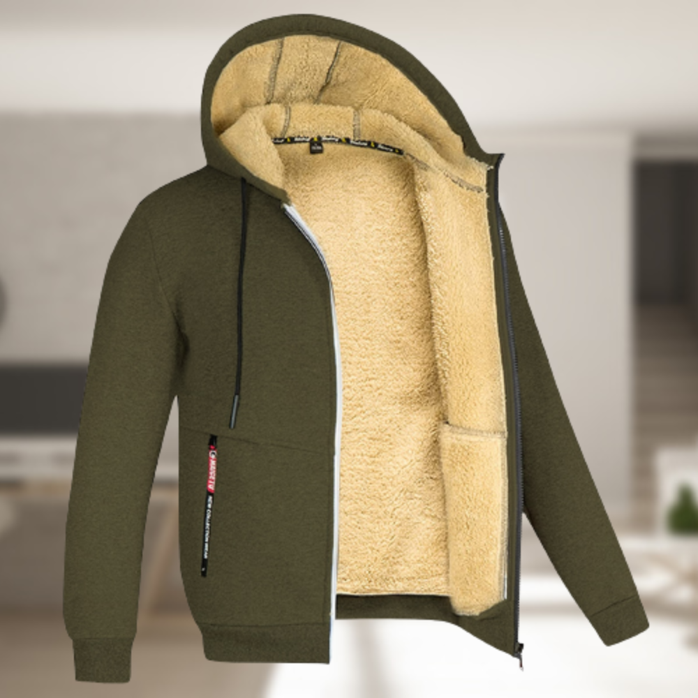Andrew – Manteau d'hiver à capuche en polaire
