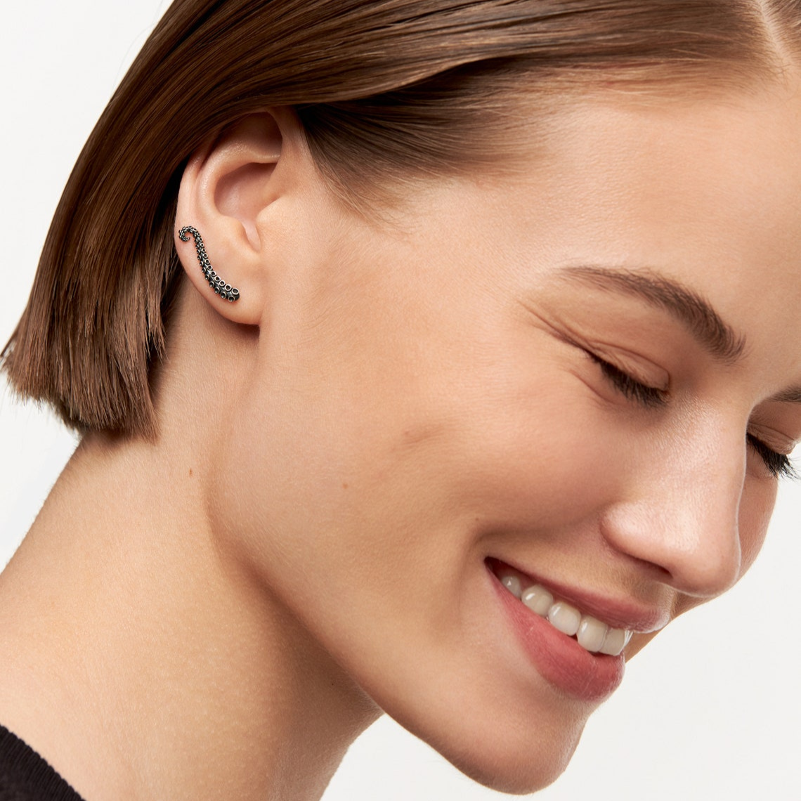 Climber d'oreille pieuvre - Boucles d'oreilles tentacule