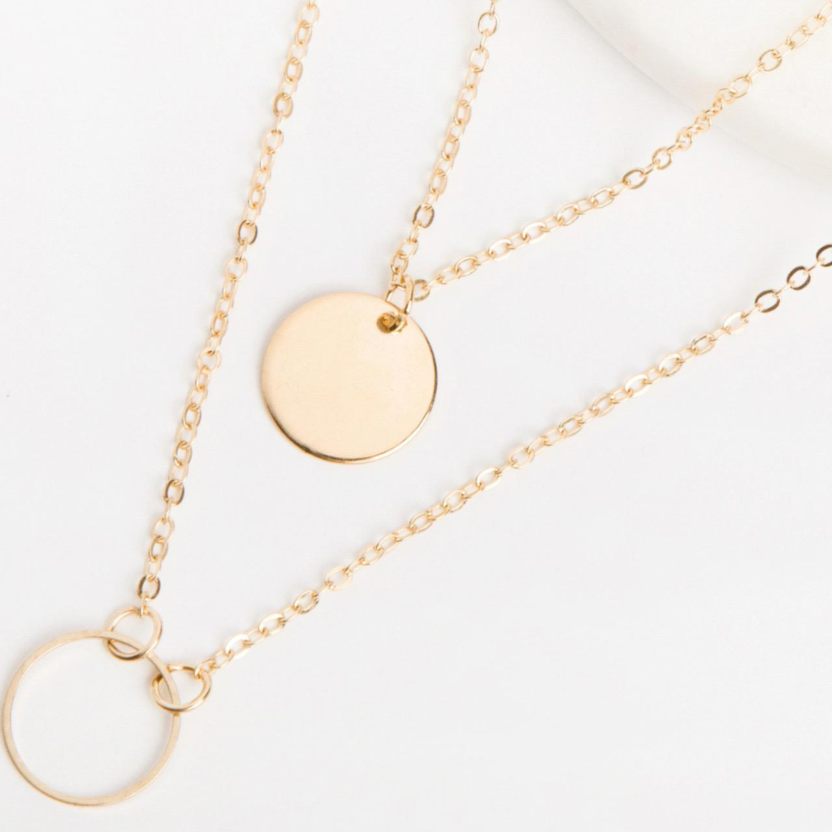 Pendentif Rond - Collier Multicouche