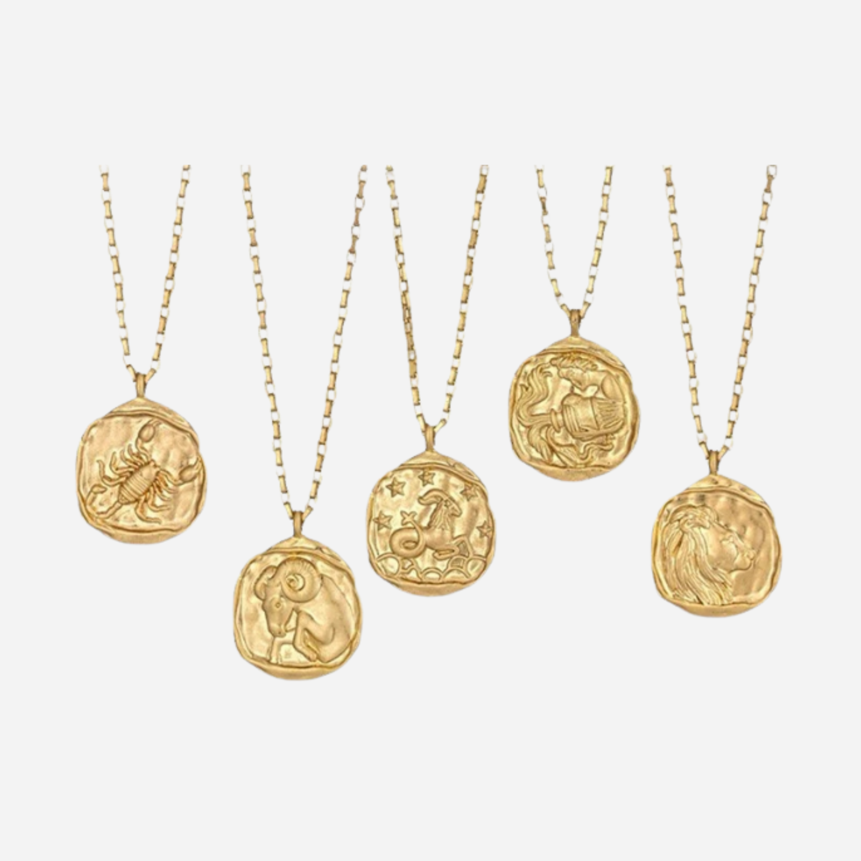 Zeki – Collier médaillon zodiacal en or