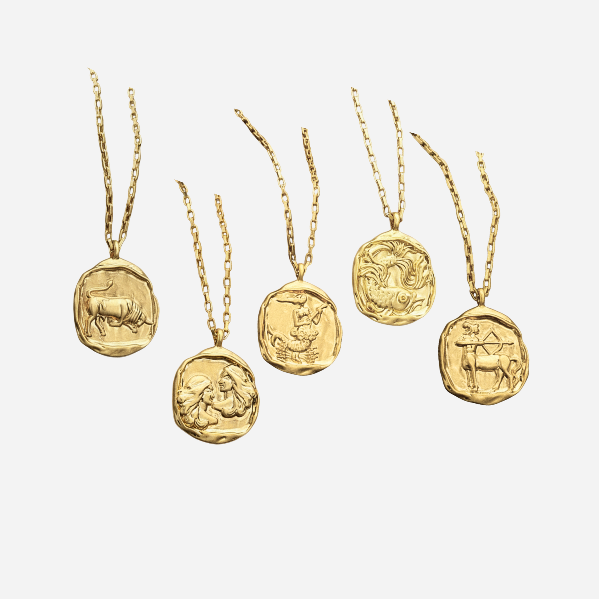 Zeki – Collier médaillon zodiacal en or