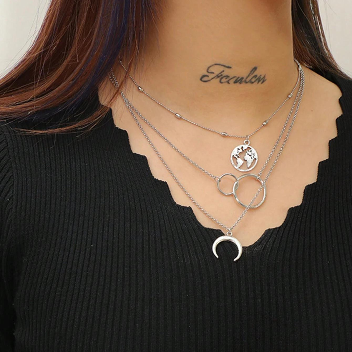 Collier Terre - Ensemble de couches bohémien