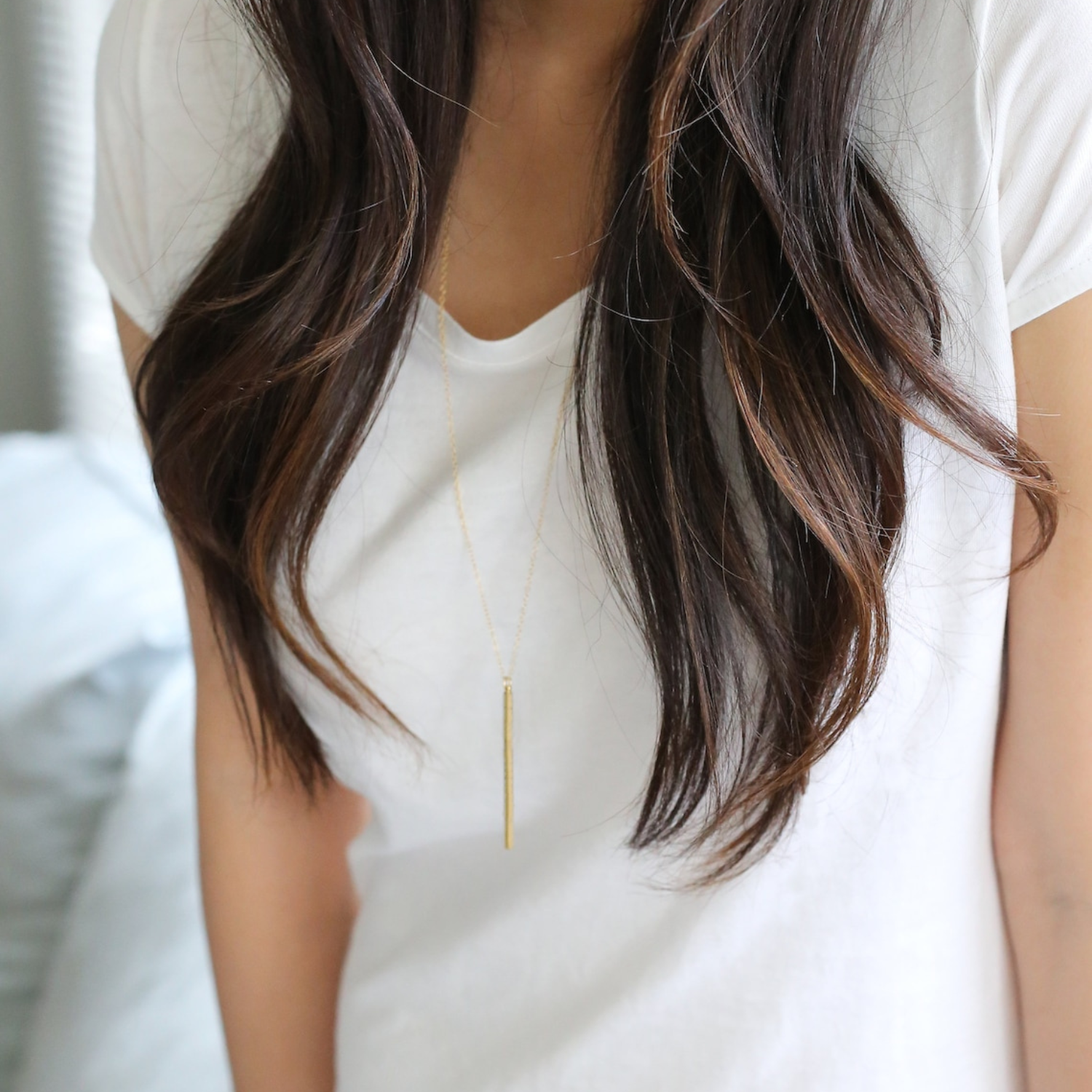 Collier de Barre Fine - Collier de Barre Verticale