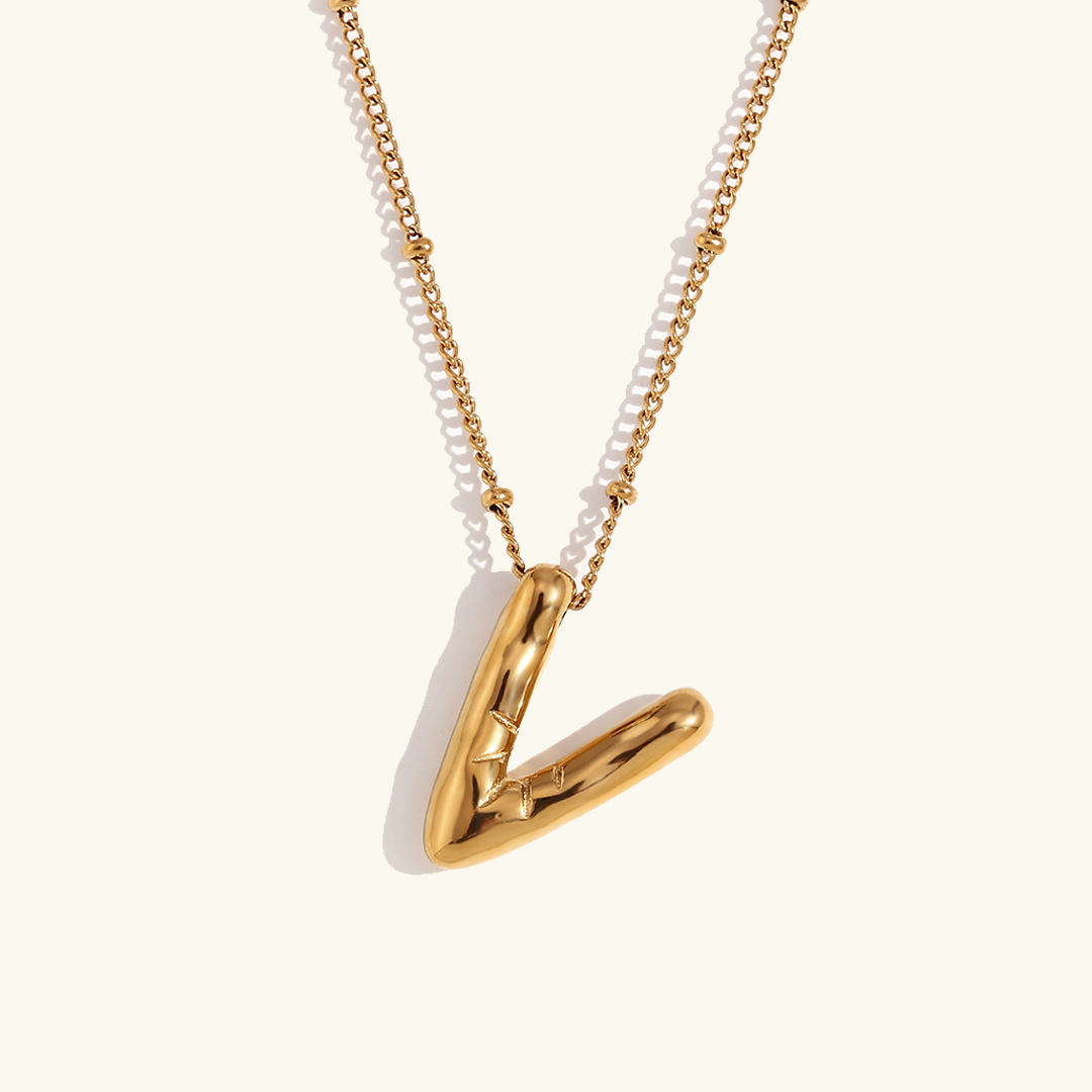 Collier initial en or Balloon