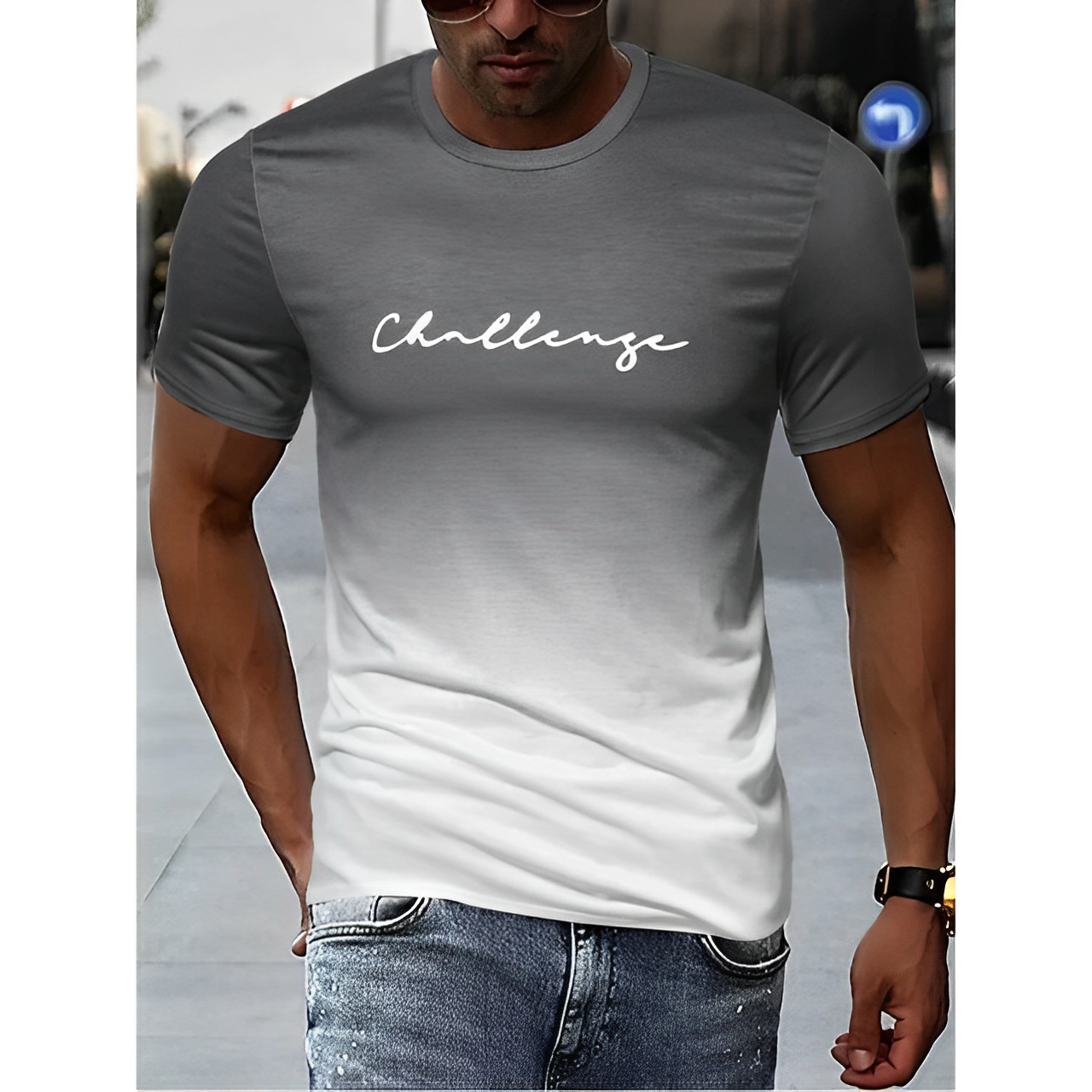 Josiah - Tee-shirt à imprimé dégradé pour hommes