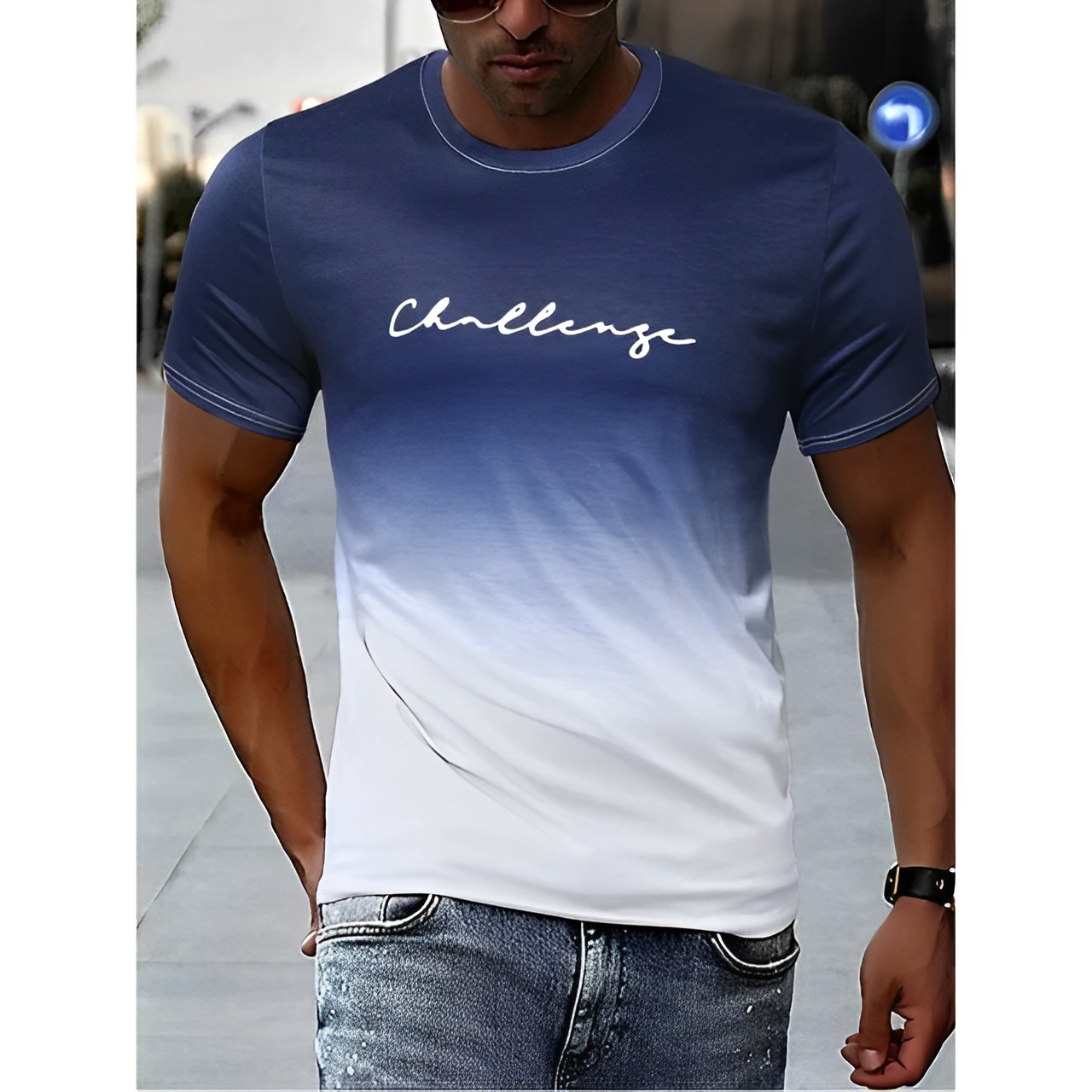 Josiah - Tee-shirt à imprimé dégradé pour hommes