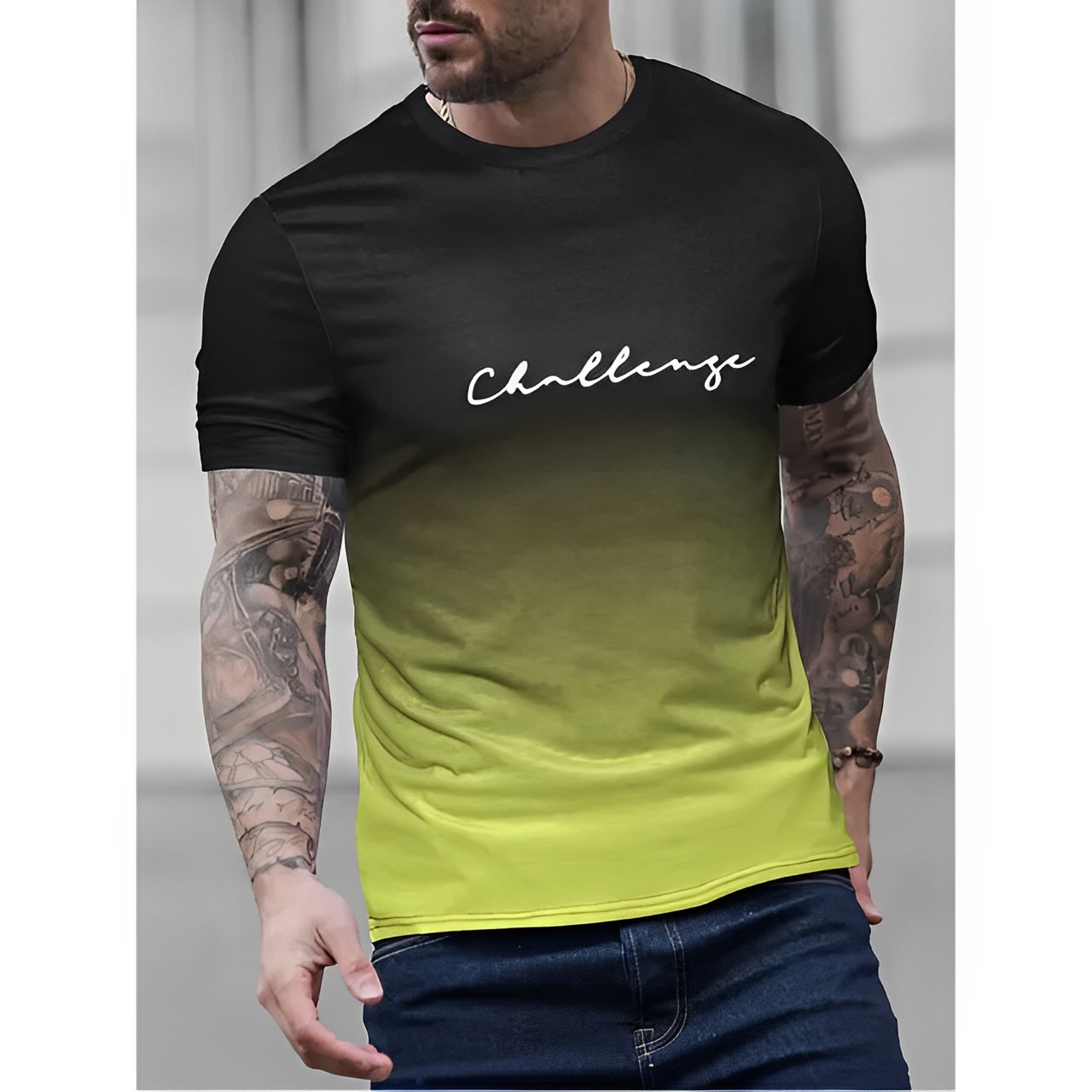 Josiah - Tee-shirt à imprimé dégradé pour hommes