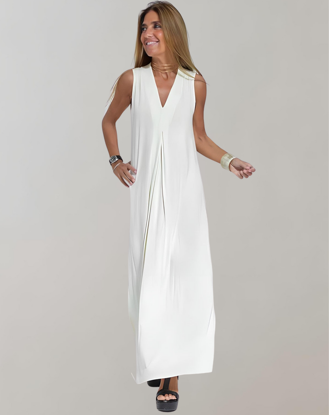 Christina - Robe amincissante à décolleté en V