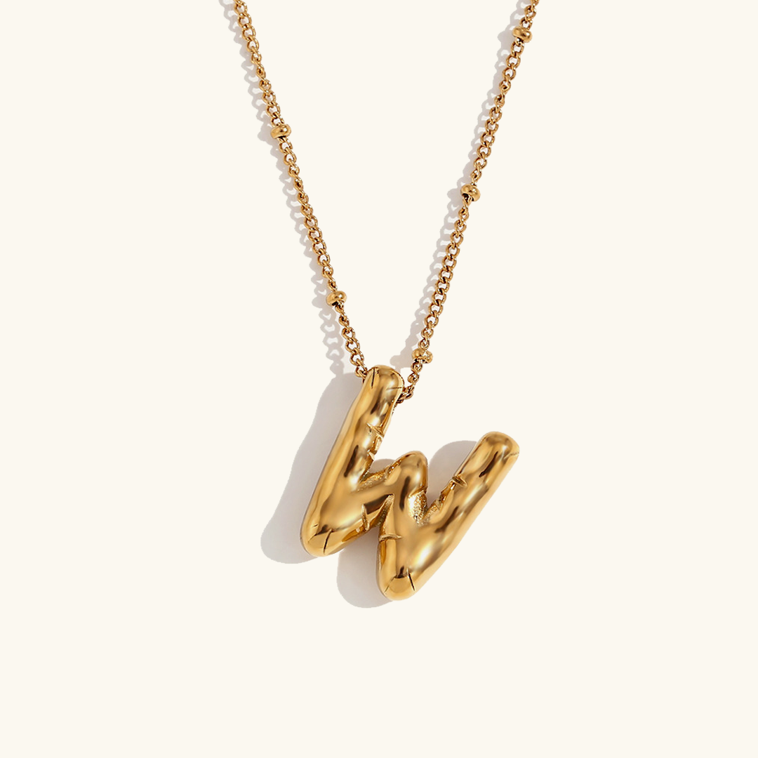 Collier initial en or Balloon