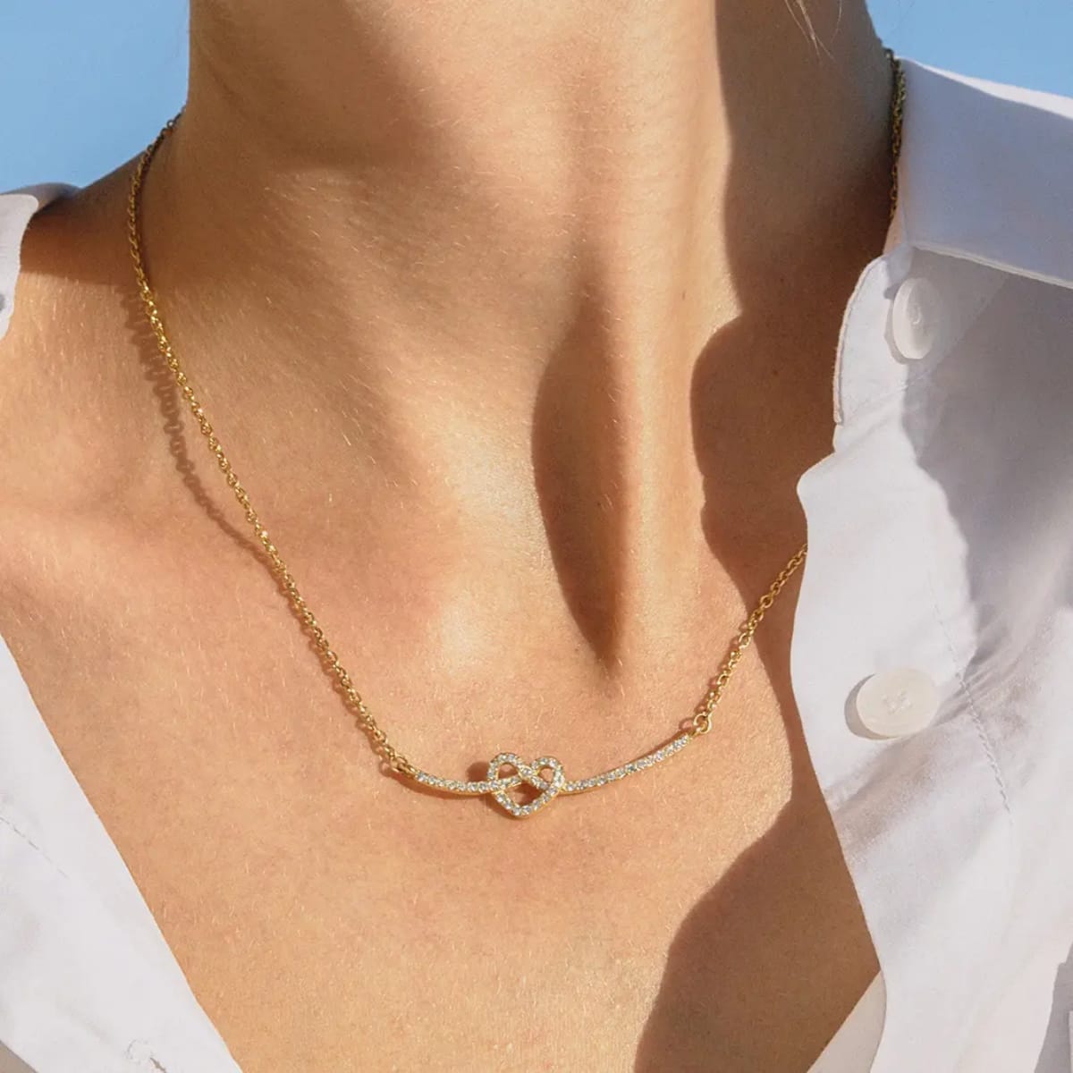 Valeria – Collier en forme de cœur brillant